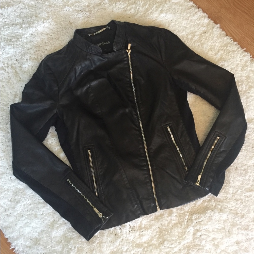 Express Minus the Leather Motorcycle Jacket Size M